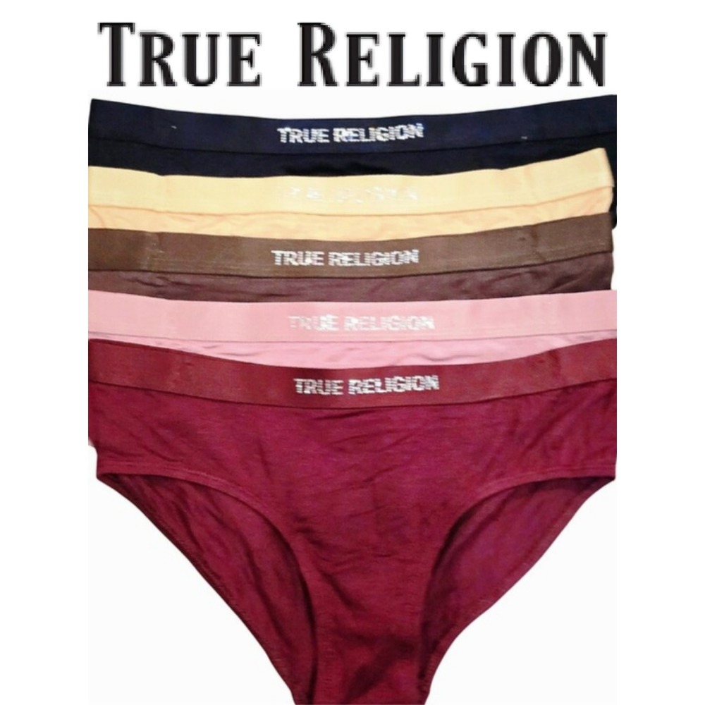 True Religion 5-PK Rhinestone Logo  Hipsters